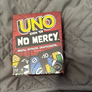 Mattel UNO No Mercy Card Game - Red, Black, White